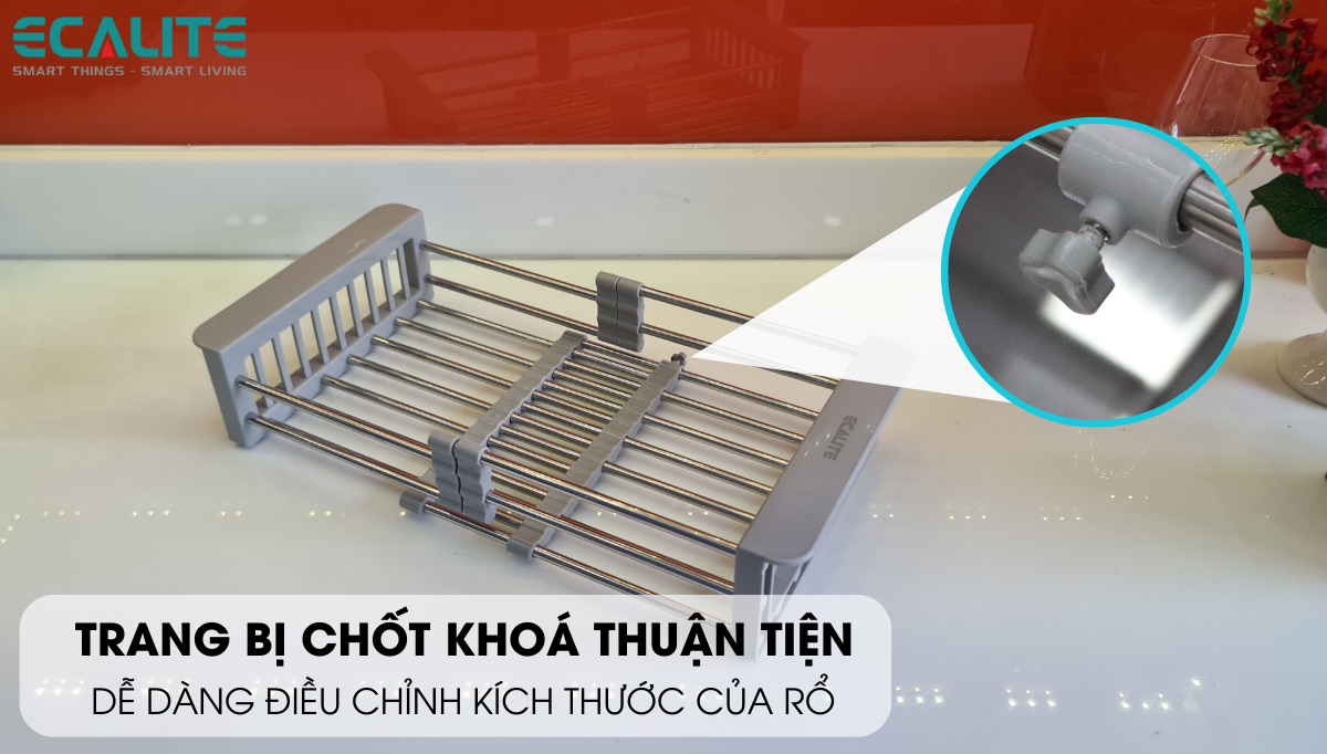 Rổ trượt đa năng Ecalite B-1 trang bị chốt khoá thuận tiện