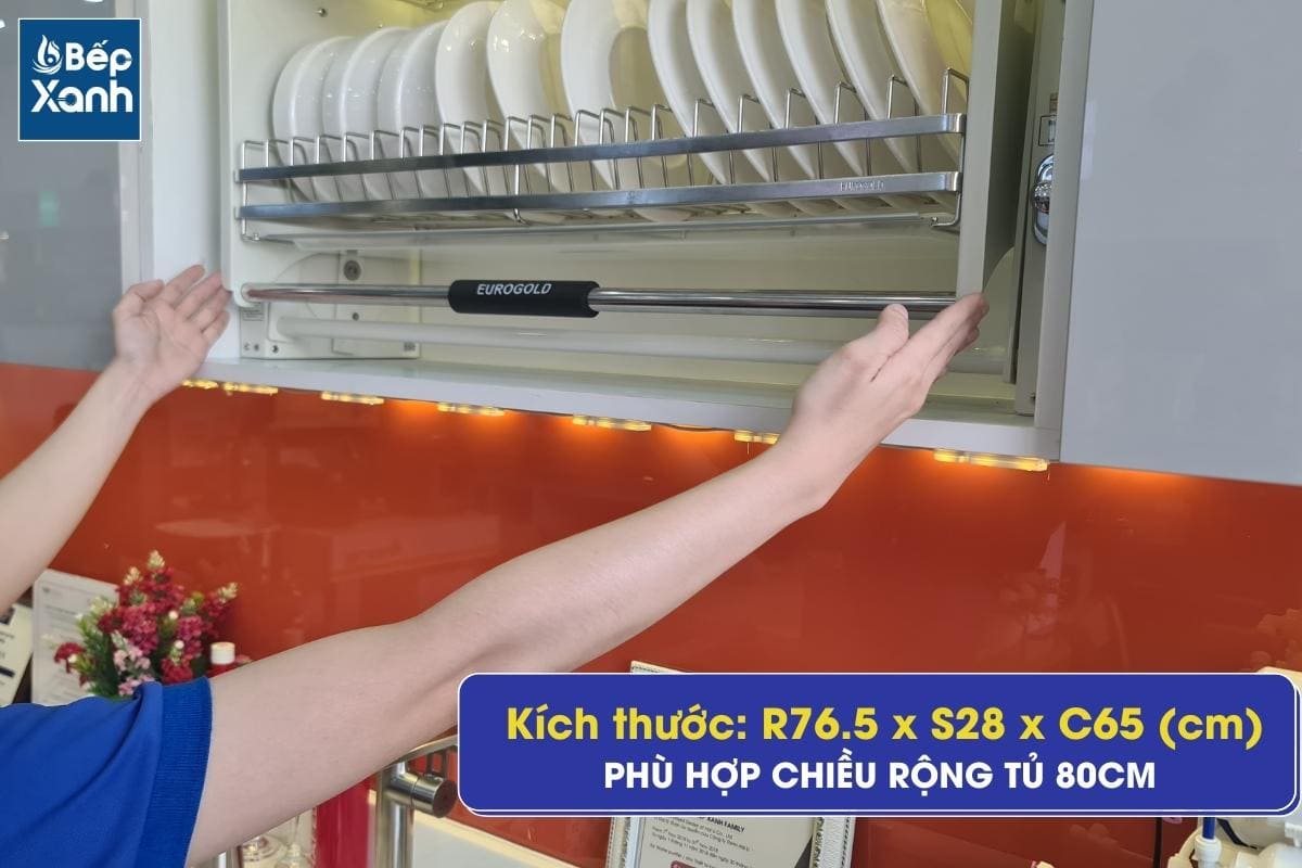 Kích thước giá bát di động Eurogold EVI180