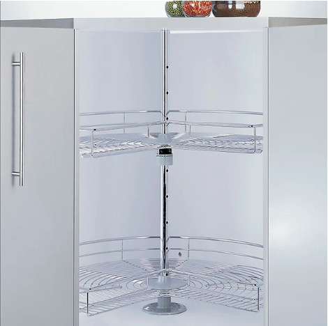 Mâm xoay 270 độ nan tròn inox bóng (GR-270) tủ 800 Grob GR-270A