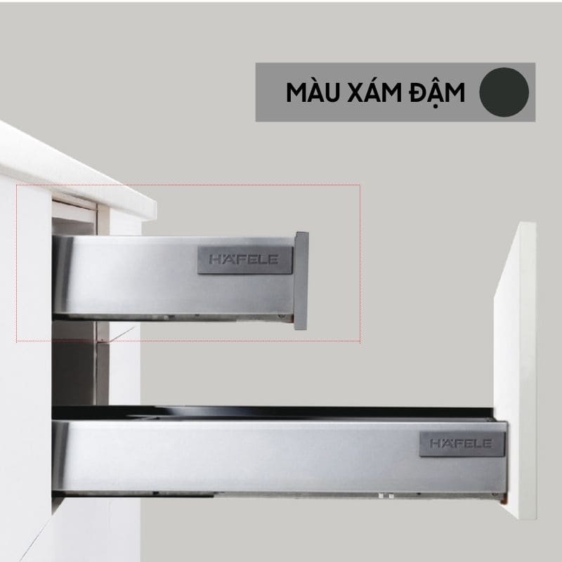 Ray hộp Hafele Alto Inner 552.03.085 (cao 84mm, giảm chấn, xanh đậm)