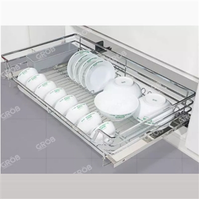 Kệ bát đĩa đa năng inox nan dẹt tủ 800 Grob GC-80