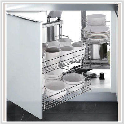 Kệ Góc Trái  Tủ 450 inox 304 Higold 101005