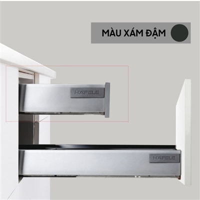 Ray hộp Hafele Alto Inner 552.03.085 (cao 84mm, giảm chấn, xanh đậm)