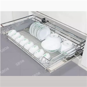 Kệ bát đĩa đa năng inox nan dẹt tủ 750 Grob GC-75