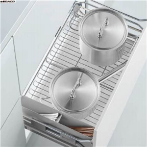 Rổ xoong nồi ray giảm chấn bắt mặt hộc inox 304 Higold 303434